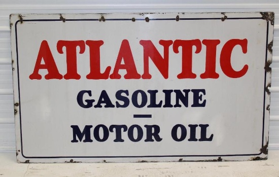Atlantic Gasoline and Motor Oil SSP Porcelain Sign