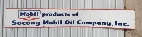 Mobil Products Porcelain Strip Sign