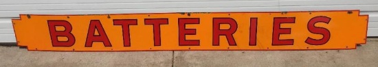 Shell Batteries Porcelain Strip Sign