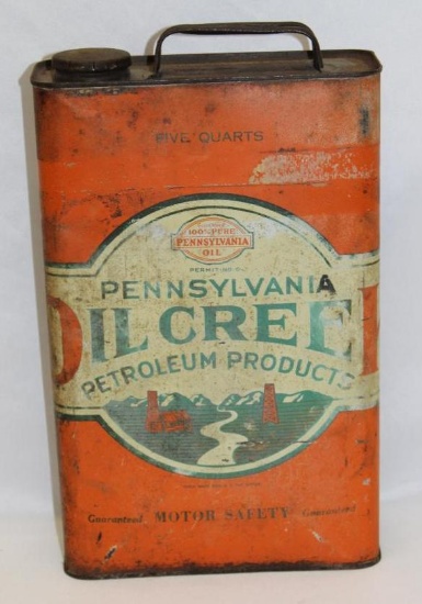 5 Quart Oil Creek Pennsylvania Motor Oil Can