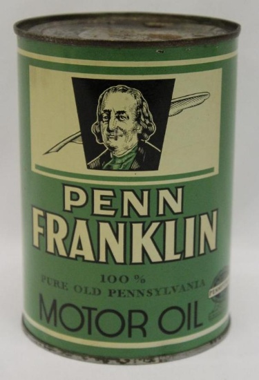 Penn Franklin 1 Quart Motor Oil Can Golden Bear Oil Co Los Angeles