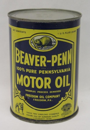 Freedom Beaver-Penn 1 Quart Motor Oil Can