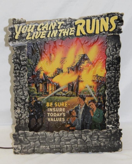 Automobile Insurance Countertop Cardboard Advertising Display with Motion Light