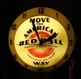 American Red Ball Transit Double Bubble Clock