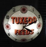 Tuxedo Feeds Double Bubble Clock