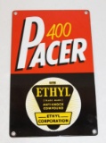 Pacer 400 Ethel SSP Porcelain Pump Plate Sign