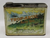 Trop-Artic 1/2 Gallon Motor Oil Can Manhattan Oil Co