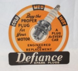 Defiance Spark Plug Cardboard Easel Back Display