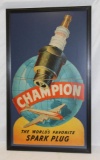 Champion Spark Plug Cardboard Advertising Display