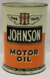 Johnson Time Tells 5 Quart Motor Oil Can