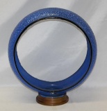 Screwbase Blue Ripple Gas Pump Globe Body