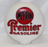 Imperial Premiere Gasoline One Piece Etched Gas Pump Globe