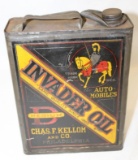 1 Gallon Invader Motor Oil Can of Philadelphia PA