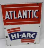 Atlantic Oil Company Hi-Arc Porcelain Pump Plate Sign