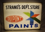 Dupont Paints Double Sided Plastic Light Up Sign Strang's