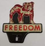 Freedom Oil Company License Plate Topper Sign