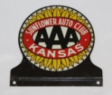 AAA Kansas Sunflower Automobile Club License Plate Topper Sign