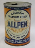 All Pen 1 Quart Motor Oil Can of Bradford PA