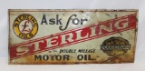 Sterling Motor Oil Tin Tacker Sign