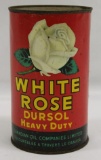 White Rose Dursol Heavy Duty 1 Emperial Quart Motor Oil Can