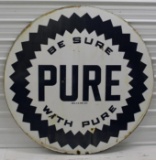 6ft Pure Gasoline DSP Porcelain Sign
