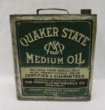 Quaker State Phinny Bros. for Franklin Automobiles 5 Quart Motor Oil Can