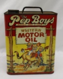 Pep Boys Western 2 Gallon Motor Oil Can