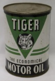 Tiger 1 Quart Motor Oil Can Lion Oil Co of AR