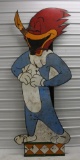 Large Woody the Woodpecker Porcelain Cartoon Character Sign