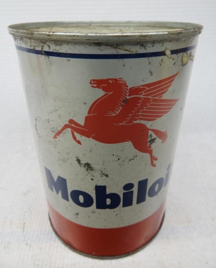 Mobiloil Quart Oil Can