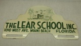 Lear School Miami, Florida License Plate Topper