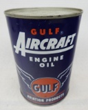 Gulf Aircraft Engine Oil Quart Can