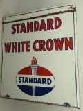 Standard White Crown Gas Pump Sign