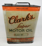 Clark's Super Motor Oil Two Gallon Can