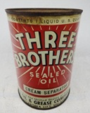 Three Brothers Sealed Oil Quart Can