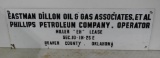 Phillips Petroleum Company Porcelain Lease Sign