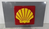 Shell Plastic Sign (Gray)