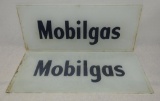 Mobilgas Gas Pump Ad Glass