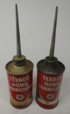 Pair of Texaco Household Handy Oiler Cans (Round)