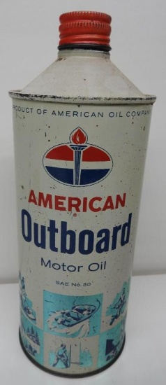 American Outboard Cone Top Quart Oil Can