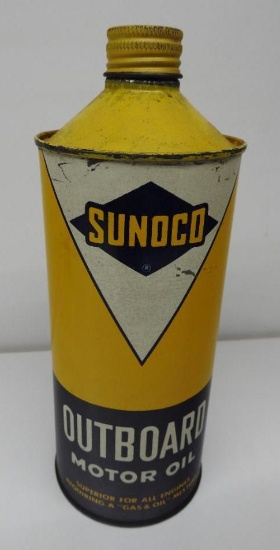 Sunoco Outboard Cone Top Quart Oil Can