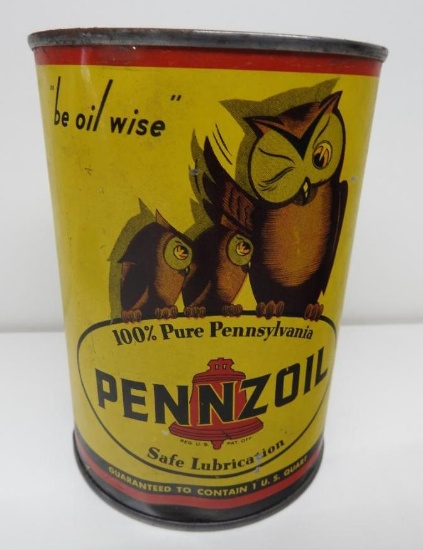 Pennzoil Motor Oil Quart Can (Owls)