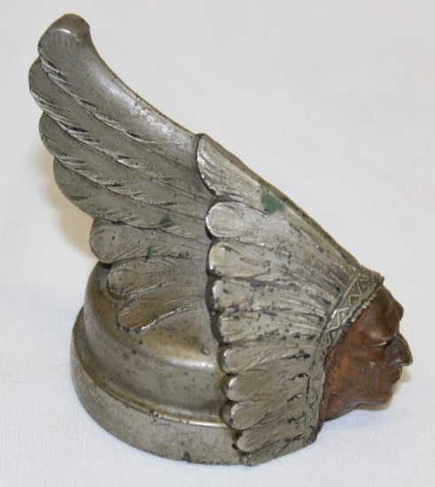 1926 Pontiac Indian Head Radiator Mascot Hood Ornament