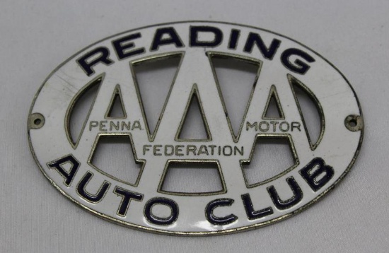 Reading AAA Auto Club PA Motor Federation Emblem Badge