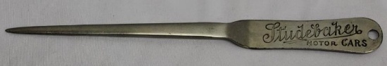 Studebaker Motor Car Co Advertising Letter Opener Daquila of Beaver Falls PA