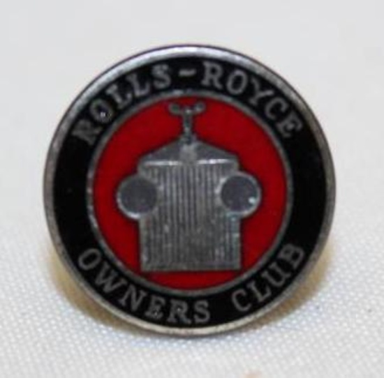 Rolls Royce Owners Club Pin Badge