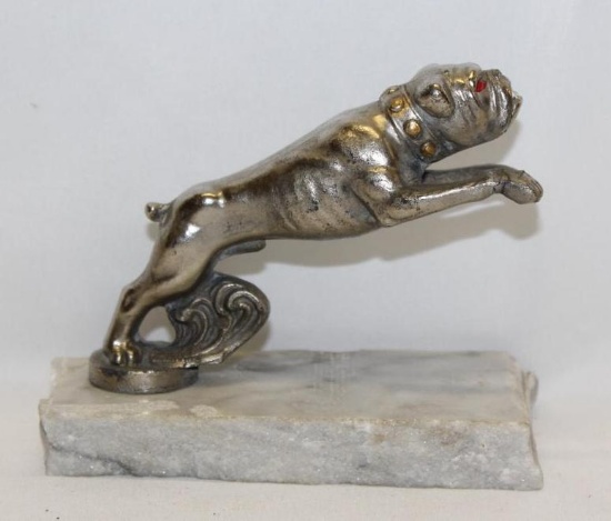 Jumping Bulldog Radiator Mascot Hood Ornament by Faith Products of Chicago