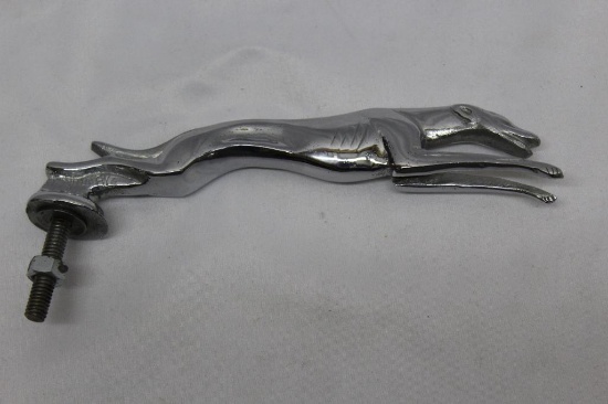 Running Greyhound Dog Radiator Mascot Hood Ornament by Neal Tanquary