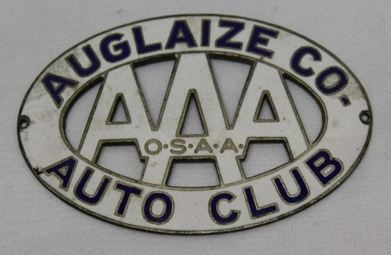 Auglaize County OH AAA Auto Club Emblem Badge