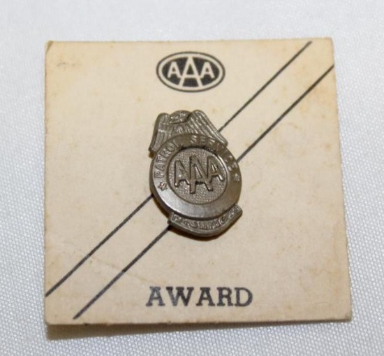 AAA Automobile Club Patrol Service Silver Pin Badge
